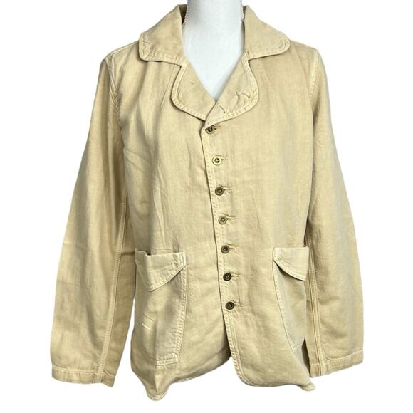 Sandrine Rose x Free People Empire Utility Jacket Linen Oversized Pockets M NEW - Picture 1 of 11